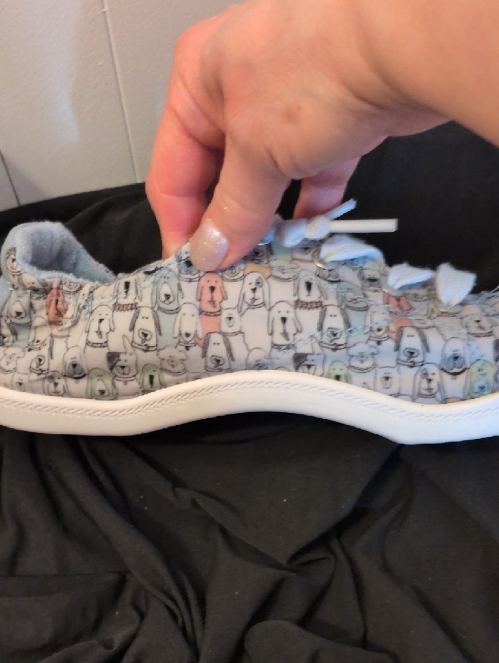 Skechers BOBS Pastel Character Print Memory Foam Sneakers - Picture 3 of 10